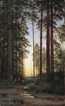 feyntje van steenkiste Painting - edge of the forest 1879 classical landscape Ivan Ivanovich trees
